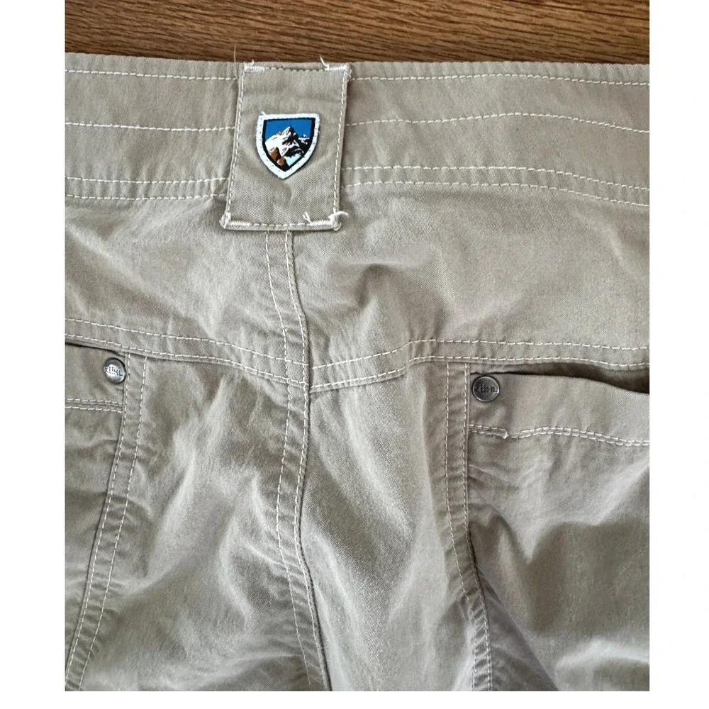 KÜHL Men's 34x30 Khaki Cargo Hiking Pants Vented Knee Crotch Hiking Tactical
